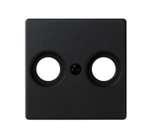 Накладка для розетки R-TV+SAT с пиктограммой "TV R" черного матового цвета S82 Concept  8200053-098  Simon