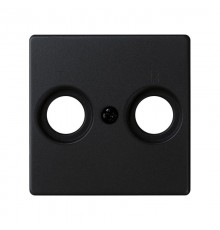 Накладка для розетки R-TV+SAT с пиктограммой "TV R" черного матового цвета S82 Concept  8200053-098  Simon