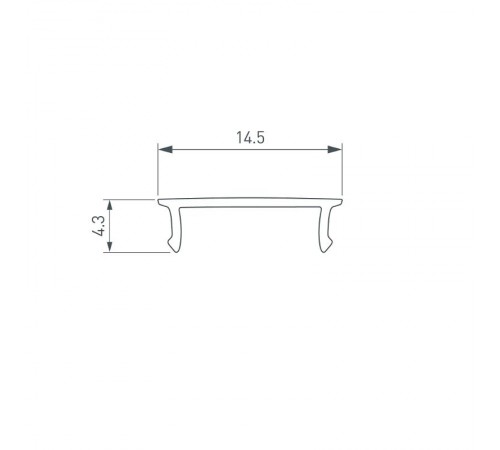 Экран (рассеиватель) для профиля SL-W15-2000 OPAL  019321  Arlight