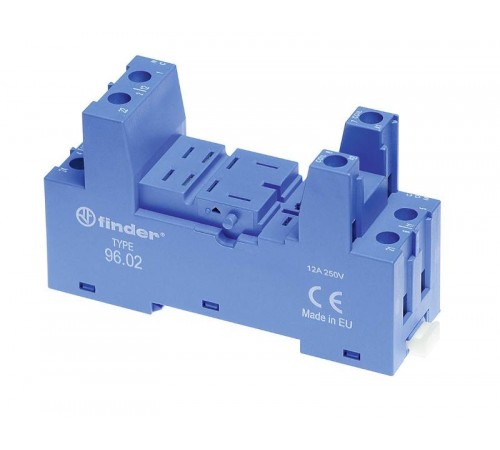 Розетка с винтовыми клеммами (с зажимной клетью) для реле 56.32; применяются модули 86.30, 99.02;  9602SPA  Finder