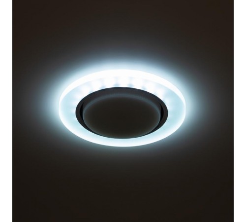 Cветильник встраиваемый со светодиодной подсветкой DK LD51 FR GX53 белый матовый  Б0057465  ЭРА