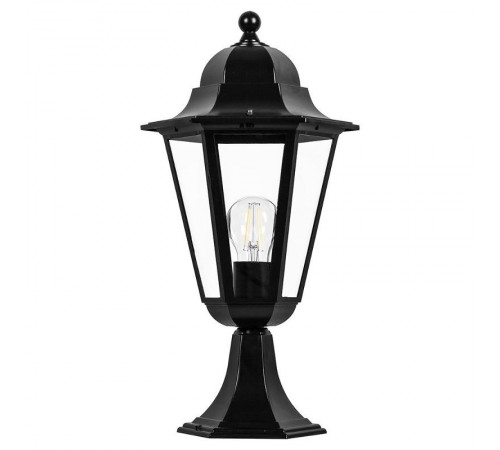Светильник садово-парковый 6204 100W 230V E27 195*195*455мм черный  11070  FERON