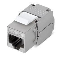 Модуль Keystone Jack RJ-45(8P8C), FTP экранированный, CAT 5e, тип 180 градусов, самозажимной REXANT PRO  02-0071  REXANT