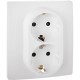 Inspiria Белый Розетка 2-ая с заземлением со шторками в сборе 16А 250В винтовые зажимы  673450  Legrand