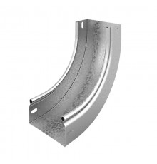 Угол внутренний плавный 90 град. к лотку 100х100, толщ. 0,7 мм, Сендзимир цинк, 035411  УВНТП90-100х100-0,7-R100-СЦ   Ostec
