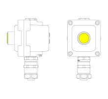 Взрывонепроницаемый пост управления из алюминия LCSD-01-B-MB-L1Y(220)x1-PBMB-KAEPM2MHK-20  LCSD21000047  DKC