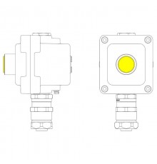 Взрывонепроницаемый пост управления из алюминия LCSD-01-B-MB-L1Y(220)x1-PBMB-ANP15BMB  LCSD21000045  DKC