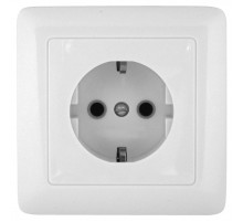 ПРИМА С/У Белый Розетка 1-ая с/з с защитными шторками 16А IP21 (в сборе)(опт.упак.)  RS16-004K-B  Schneider Electric