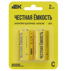 Батарейка щелоч. Alkaline  LR14/C (2шт/блистер)  ABT-LR14-OP-L02  IEK