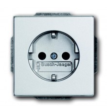 Розетка SCHUKO 16А 250В, серия solo/future, цвет серебристо-алюминиевый  2011-0-6213   2CKA002011A6213  ABB