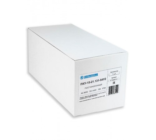 ПКУ-15-21.131-54У2 (1*СКЛ11 зеленая, 220В + 1*КЕ081/2(1з+1р) черная + 1*КЕ081/2(1з+1р) красная + PG-19), пост управления  ET008512  Электротехник