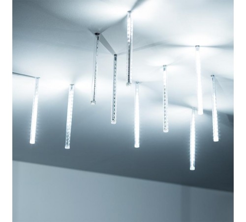 Светодиодная гирлянда ARD-ICEFALL-CLASSIC-D12-200-10PCS-CLEAR-32LED-LIVE WHITE (230V, 10.5W)  026043  Arlight