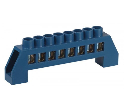 Шина  NO-224-63 N ноль в изоляторе ШНИ-8х12-8-Д-синий  Б0062955  ЭРА