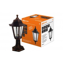 Светильник садово-парковый НТУ 06-60-001 60Вт ЛН/КЛЛ/LED Е27 IP44 шестигранник, стойка, пластик, медь  SQ0330-0722  TDM