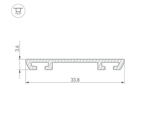 Профиль-держатель PHS-A-BASE-H3.6-2000 ANOD  019862  Arlight