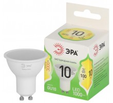 Лампа светодиодная  GREEN LINE LED MR16-10W-830-GU10 GL GU10 10 Вт софит теплый свет  Б0067006  ЭРА