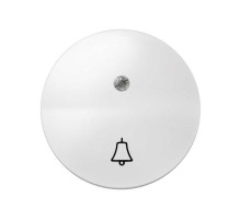 Simon 88 Клавиша для выключателя одноклавишного с подсветкой, с пиктограммой "звонок", S88, белый  88015-30  Simon