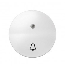 Simon 88 Клавиша для выключателя одноклавишного с подсветкой, с пиктограммой "звонок", S88, белый  88015-30  Simon