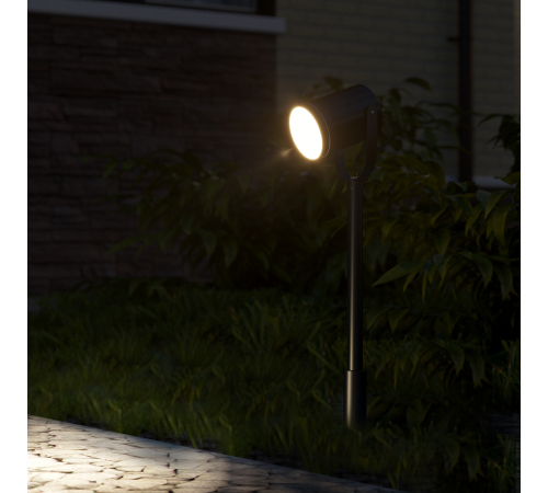 Светильник садово-парковый Gauss Sonata ландшафтный грунтовой, 1xGU10, 90x70x470mm, 170-240V / 50Hz, Max.35W IP54, 1/8   GD155   Gauss