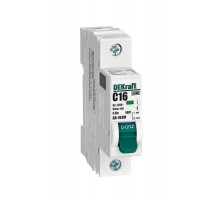 Выключатель автоматический без теплозащиты однополюсный ВА-103М 1P 16А характеристика C 6кА  12502DEK  Dekraft