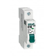 Выключатель автоматический без теплозащиты однополюсный ВА-103М 1P 16А характеристика C 6кА  12502DEK  Dekraft
