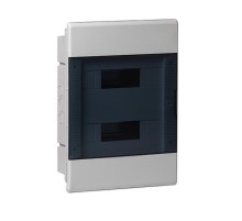 Щиток тусо с/п на 24 мод. с двер. 415х299х103мм (серый с прозрачной дверцей)  68124СП  Рувинил