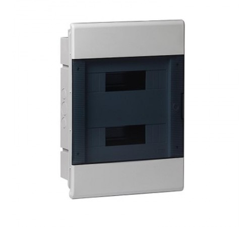 Щиток тусо с/п на 24 мод. с двер. 415х299х103мм (серый с прозрачной дверцей)  68124СП  Рувинил