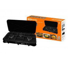 Плитка газовая трёхконфорочная, ГП-3, чёрная,  SQ2515-0006  TDM