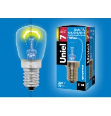 Лампа накаливания IL-F25-CL-07/E14 7Вт прозрачная на блистере  10804  Uniel