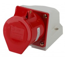 Розетка стационарная наружная 124 3Р+РЕ 32А 380В IP44  Б0032878  ЭРА