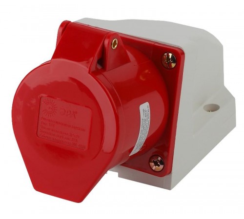 Розетка стационарная наружная 124 3Р+РЕ 32А 380В IP44  Б0032878  ЭРА