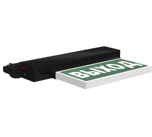 Световой указатель аварийного освещения BS-CANOE-71-S1 LED Black  a20991  Белый свет