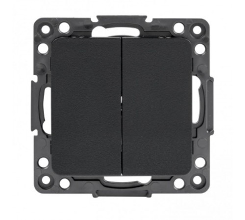 Стокгольм Механизм Выключателя 2-кл. проходного 10А черный PROxima  EZV10-027-10  EKF