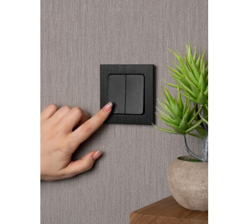 Стокгольм Механизм Выключателя 2-кл. проходного 10А в/к черный EKF PROxima  EZV10-027-20  EKF