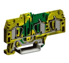 HTE.4/1+2, зажим для заземления, 1 ввод/2 вывода,4 кв.мм желто-зеленый  ZHT260  DKC