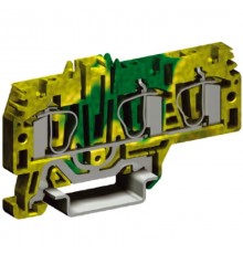 HTE.4/1+2, зажим для заземления, 1 ввод/2 вывода,4 кв.мм желто-зеленый  ZHT260  DKC