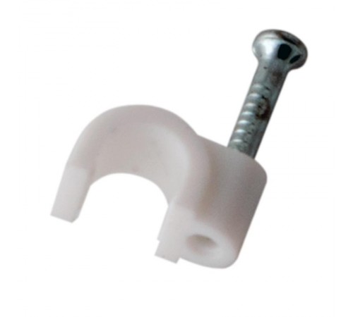 Крепеж кабеля круглый 4 мм, белый (упак. 50 шт)  07-4004  REXANT