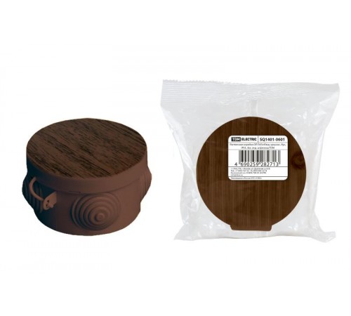 Коробка распределительная о/п D65х40мм, крышка , бук, IP54, 4вх. инд. штрихкод  SQ1401-0601  TDM