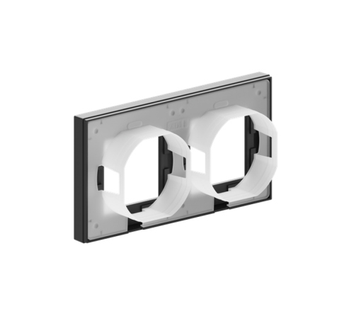 2 - местная рамка, IP44, чёрная, пластик Эпика EKF  UP1-FPB-02-44  EKF