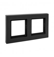 2 - местная рамка, IP44, чёрная, пластик Эпика EKF  UP1-FPB-02-44  EKF