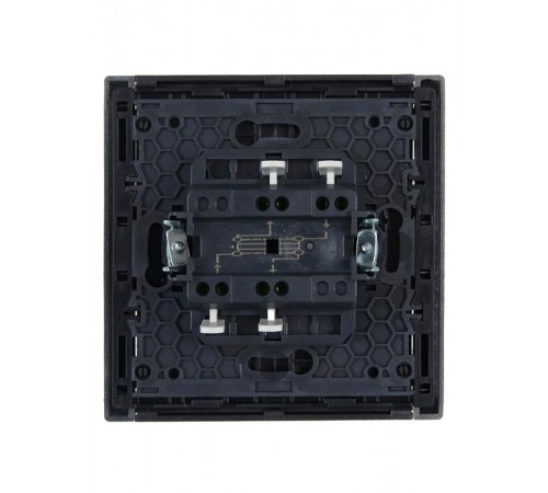 FORTE&PIANO Выключатель 1-клавишный перекрестный 10А FP512 сталь  FP-V13-0-10-1-K46  IEK