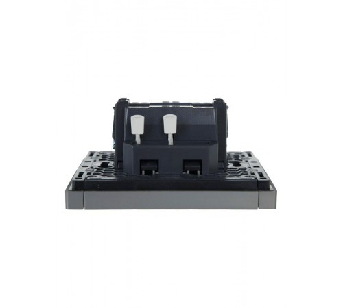 FORTE&PIANO Выключатель 1-клавишный перекрестный 10А FP512 сталь  FP-V13-0-10-1-K46  IEK