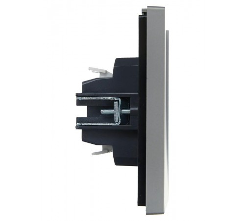 FORTE&PIANO Выключатель 1-клавишный перекрестный 10А FP512 сталь  FP-V13-0-10-1-K46  IEK