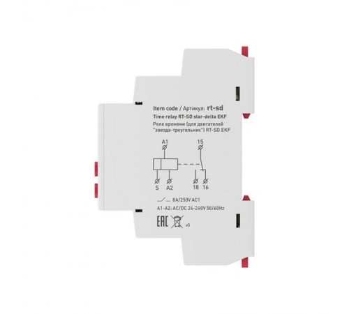 Реле времени (для двигателей "звезда-треугольник") RT-SD EKF PROxima  rt-sd  EKF