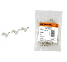 Скоба 9мм плоская пластиковая (50шт)   SQ0513-0013  TDM