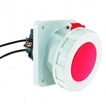 Розетка встраиваемая наклонная 63A 5р(3P+N+PE) 6h 400V IP67 с PSK 114х114 12020 I 12020-Bals I Bals
