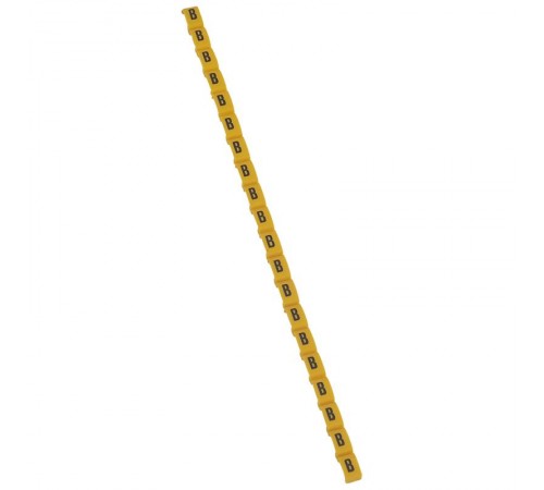 Маркер Duplix - чёрная маркировка на желтом фоне - заглавная буква B  038411  Legrand