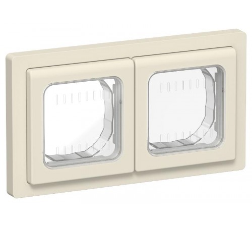 FLITE Рамка 2-местная IP55 Рпро-2-55-ФлСл сливочный  FI-M20-32-55-K86  IEK