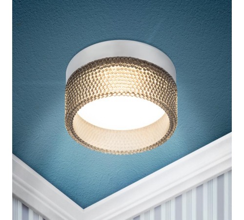 Cветильник встраиваемый под лампу GX53 DK97 CH/BK хром черный  Б0057462  ЭРА