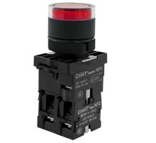 Кнопка управления NP2-EW3465 1НО+1НЗ красная AC/DC230В(LED), IP40 (R)  575328  CHINT